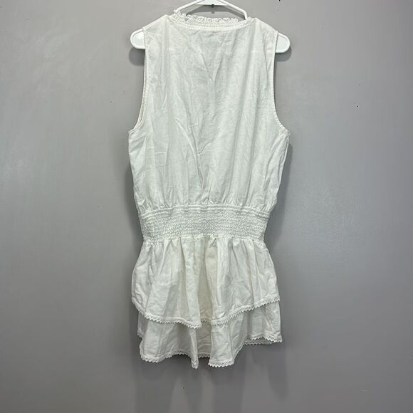 Aqua White Blouson Style Cover up / Dress - Picture 7 of 7